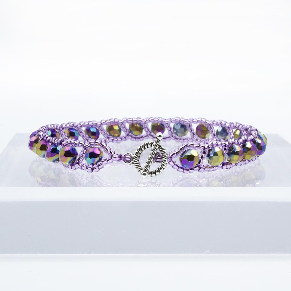 Amelia Bracelet Makes 3 rainbow grape bracelet making kit — DIY set with beads and instructions for creating handmade jewelry