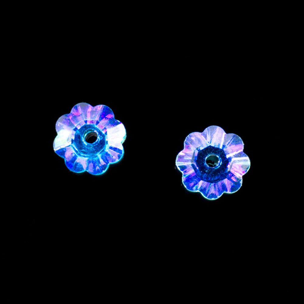 6mm resin Rivoli stone 6mm — faceted round crystal-style cabochon ideal for jewelry making, settings, and crafts