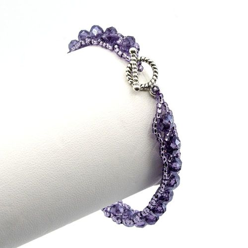 Amelia Bracelet Makes 3 tanzanite purple bracelet making kit — DIY set with beads and instructions for creating handmade jewelry
