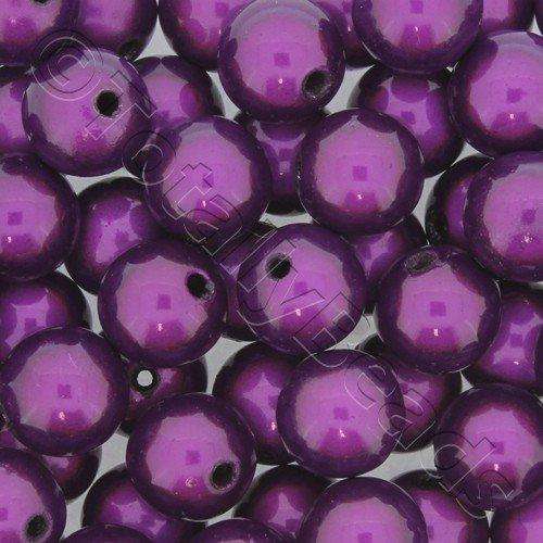 12mm Miracle acrylic round beads 12mm round dark purple 25pcs — pack of 25, reflective 3D-effect beads ideal for jewelry making, crafts,…