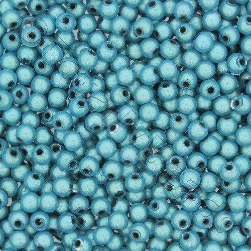 4mm Miracle acrylic round beads 4mm round aqua 120pcs — pack of 120, reflective 3D-effect beads ideal for jewelry making, crafts, and dec…