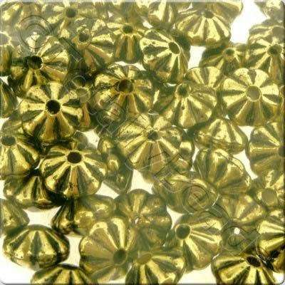 Acrylic Antique Gold Bead - 6mm Rondelle