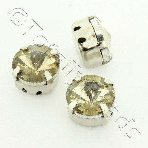 10mm crystal beads champagne — faceted for jewelry making and beadwork