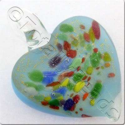 Lampwork Pendant - Heart 35mm - LPT10
