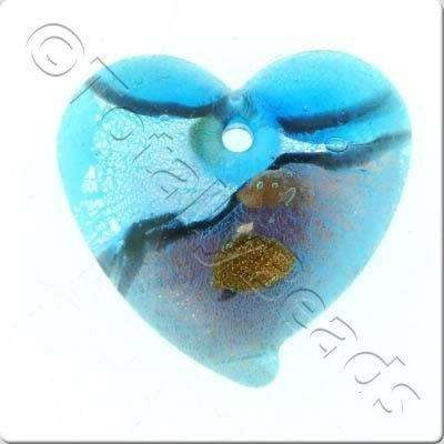 Lampwork Pendant - Heart 25mm - LPT41