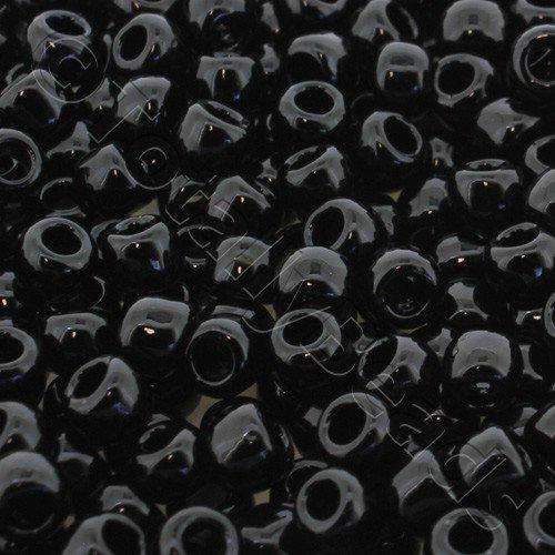 Toho Size 6 Seed Beads 10g - Opaque Jet Black