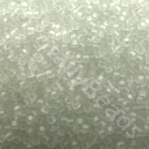 Toho Size 15 Seed Beads 10g - Trans Frosted Crystal