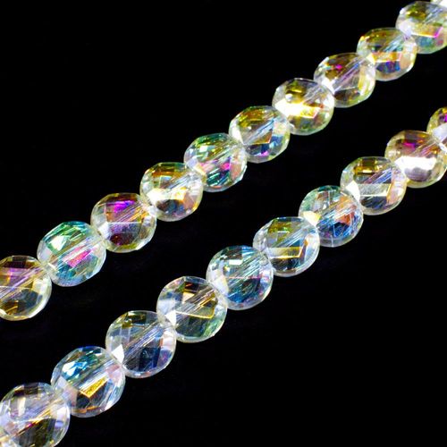 8mm crystal beads lemon chiffon — faceted for jewelry making and beadwork