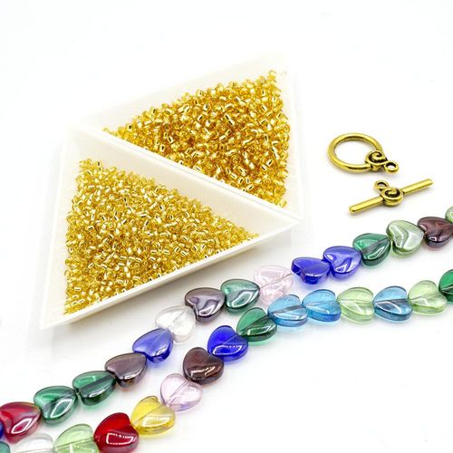 Valentina Necklace topaz necklace making kit — DIY set with beads and instructions for creating handmade jewelry