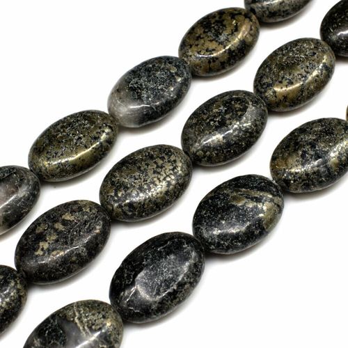 18mm resin druzy bead oval 15" string — sparkling cabochon-style stone ideal for jewelry making, pendants, and craft designs