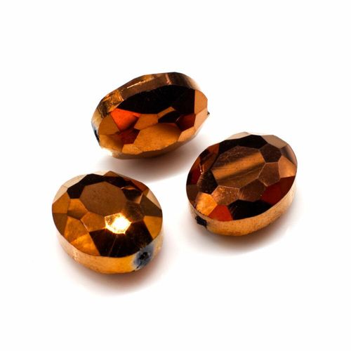 16mm crystal beads bronze, pack of 8 — faceted for jewelry making and beadwork