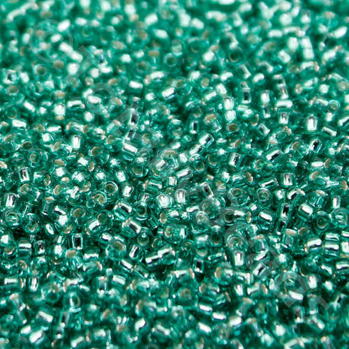 Toho Size 15 Seed Beads 10g - Silver Lined Dk Peridot