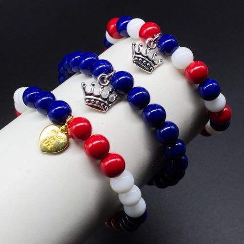 Lovely Coronation Stacked Acylic Bracelets Makes 6 bracelet making kit — DIY set with beads and instructions for creating handmade jewelry