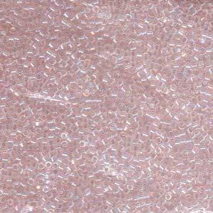 size 11 Miyuki Delica seed beads db082 lined lt pink ab 5g — 5g pack, premium Japanese cylinder beads perfect for bead weaving, embroider…