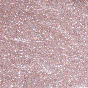 size 11 Miyuki Delica seed beads db082 lined lt pink ab 5g — 5g pack, premium Japanese cylinder beads perfect for bead weaving, embroider…