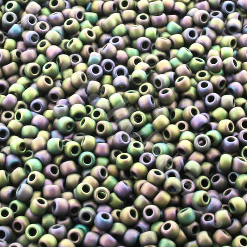 Toho Size 11 Seed Beads 10g - Frost Metallic Iris Purple