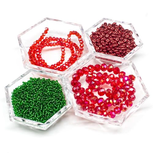 Sophie Bauble Zoom 30/5 green jewelry making kit — DIY set with beads and instructions for creating handmade jewelry