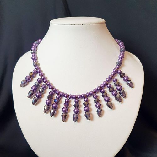 Skye Necklace purple rainbow necklace making kit — DIY set with beads and instructions for creating handmade jewelry