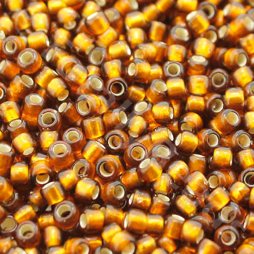 Toho Size 8 Seed Beads 10g - Silver Frosted Smoky Topaz