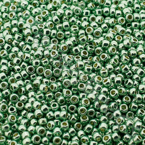 Toho Size 11 Seed Beads 10g - PF Gal. Mint Green