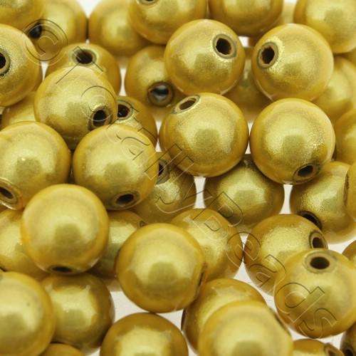 10mm Miracle acrylic round beads 10mm round yellow 40pcs — pack of 40, reflective 3D-effect beads ideal for jewelry making, crafts, and d…