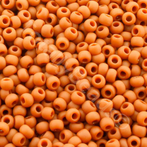 Toho Size 11 Seed Beads 10g - Opaque Frost Terra Cotta