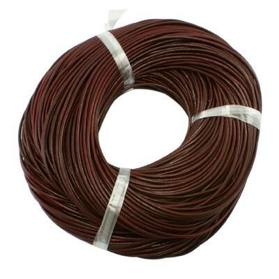 Leather Cord 3mm Chocolate 1 Metre for jewellery making