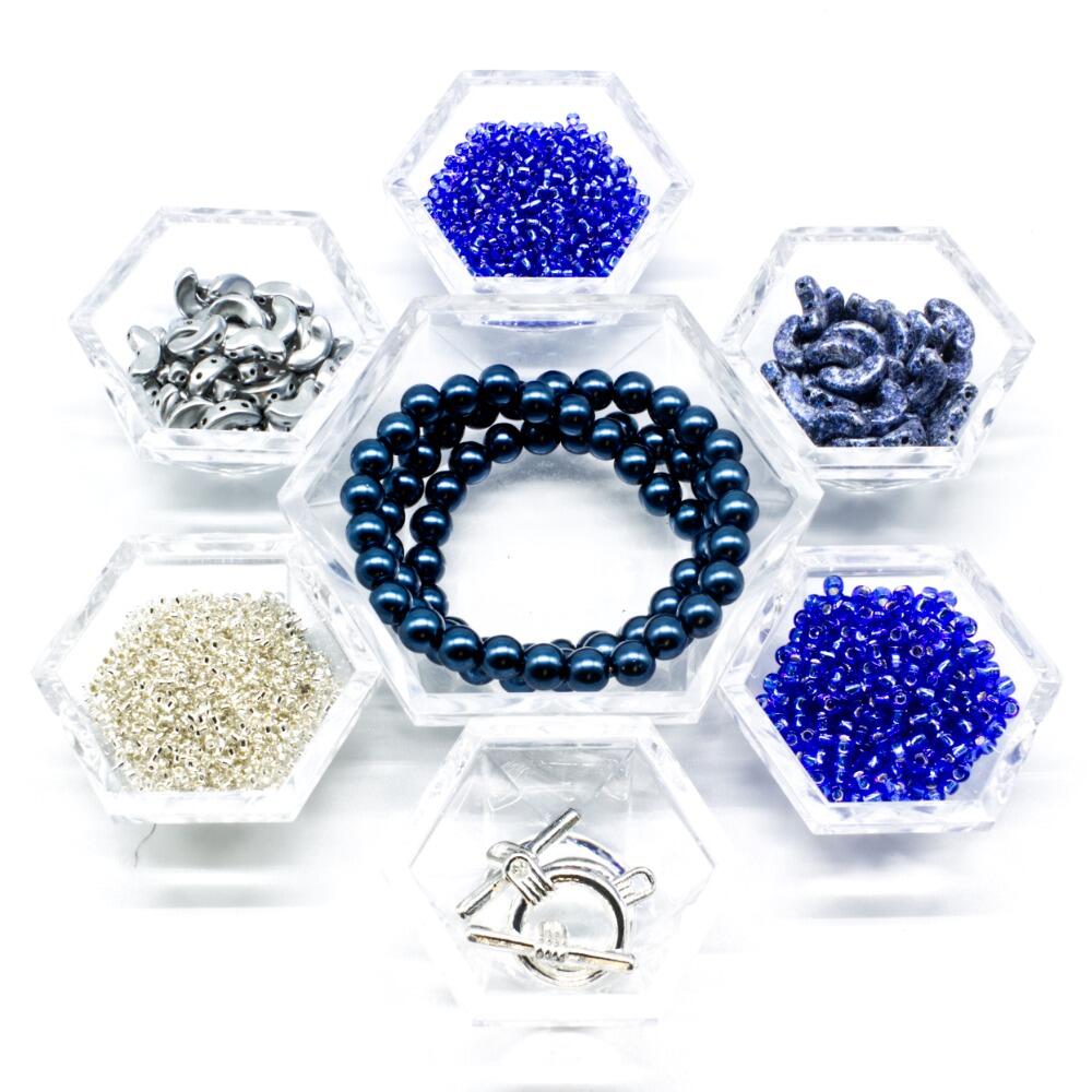 BC 2023 WK 40: Pepa Necklace Blue 6mm for jewellery making