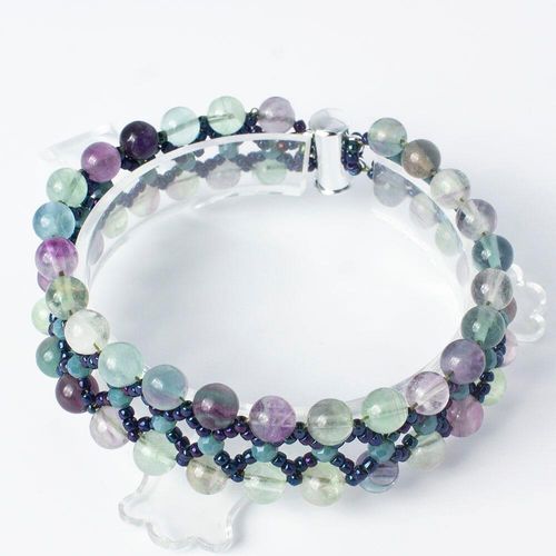 Serenity Gemstone Bracelet fluorite bracelet making kit — DIY set with beads and instructions for creating handmade jewelry