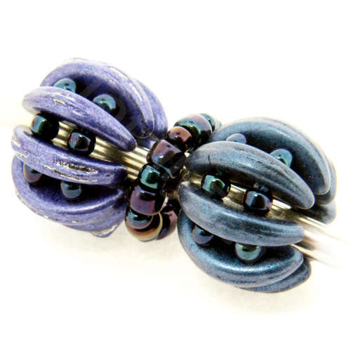 Erudite Crescent Bead Pack metallic violet jewelry making kit — DIY set with beads and instructions for creating handmade jewelry