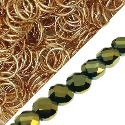 BC 2023 WK 46 Laura Crystal Rings Champagne 9mm for jewellery making