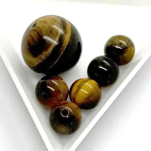 Romanov Gemstone Beads Only tiger eye jewelry making kit — DIY set with beads and instructions for creating handmade jewelry