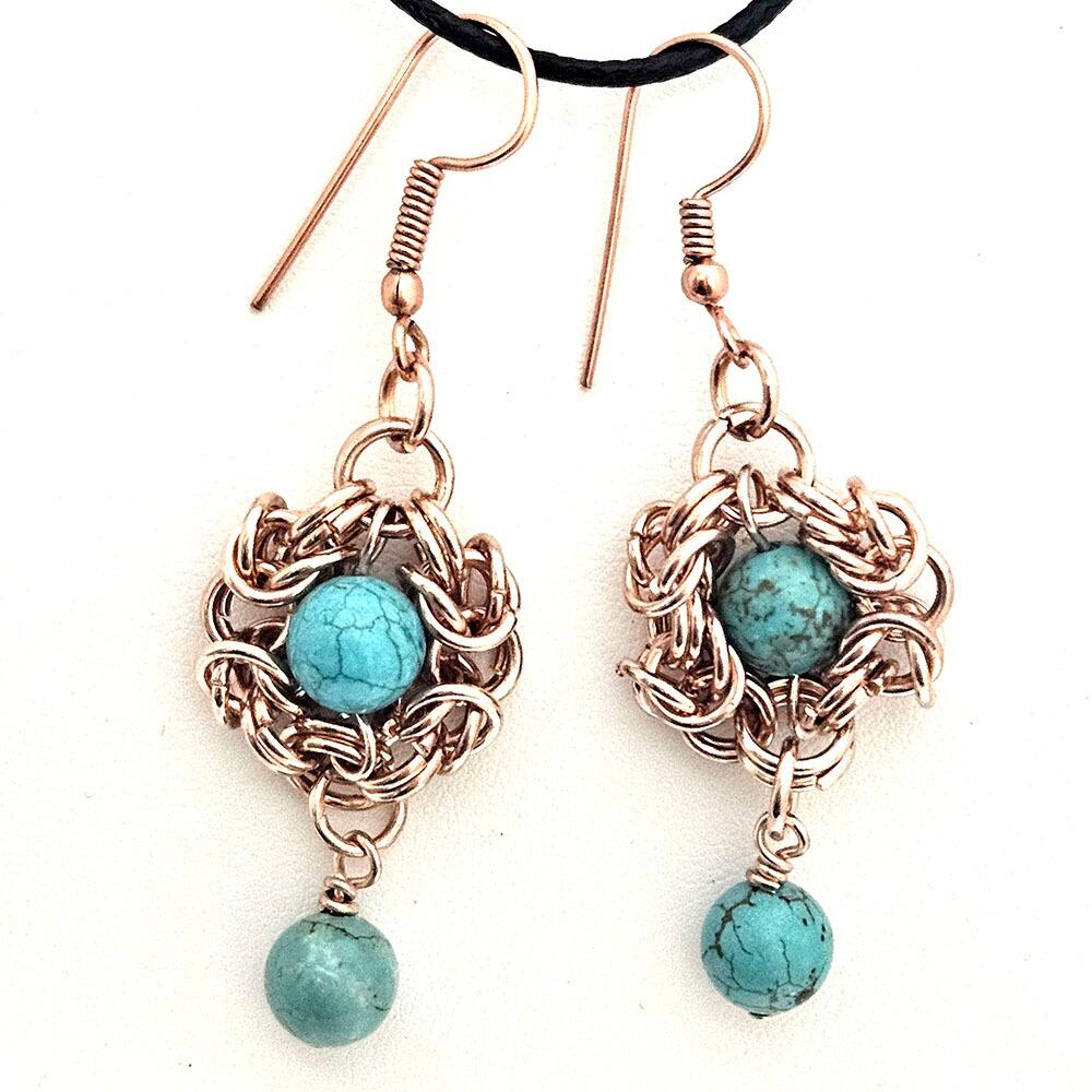 Romanov Pendant & Earring Jump Rings only rose gold 4 sets earring making kit — DIY set with beads and instructions for creating handmade…