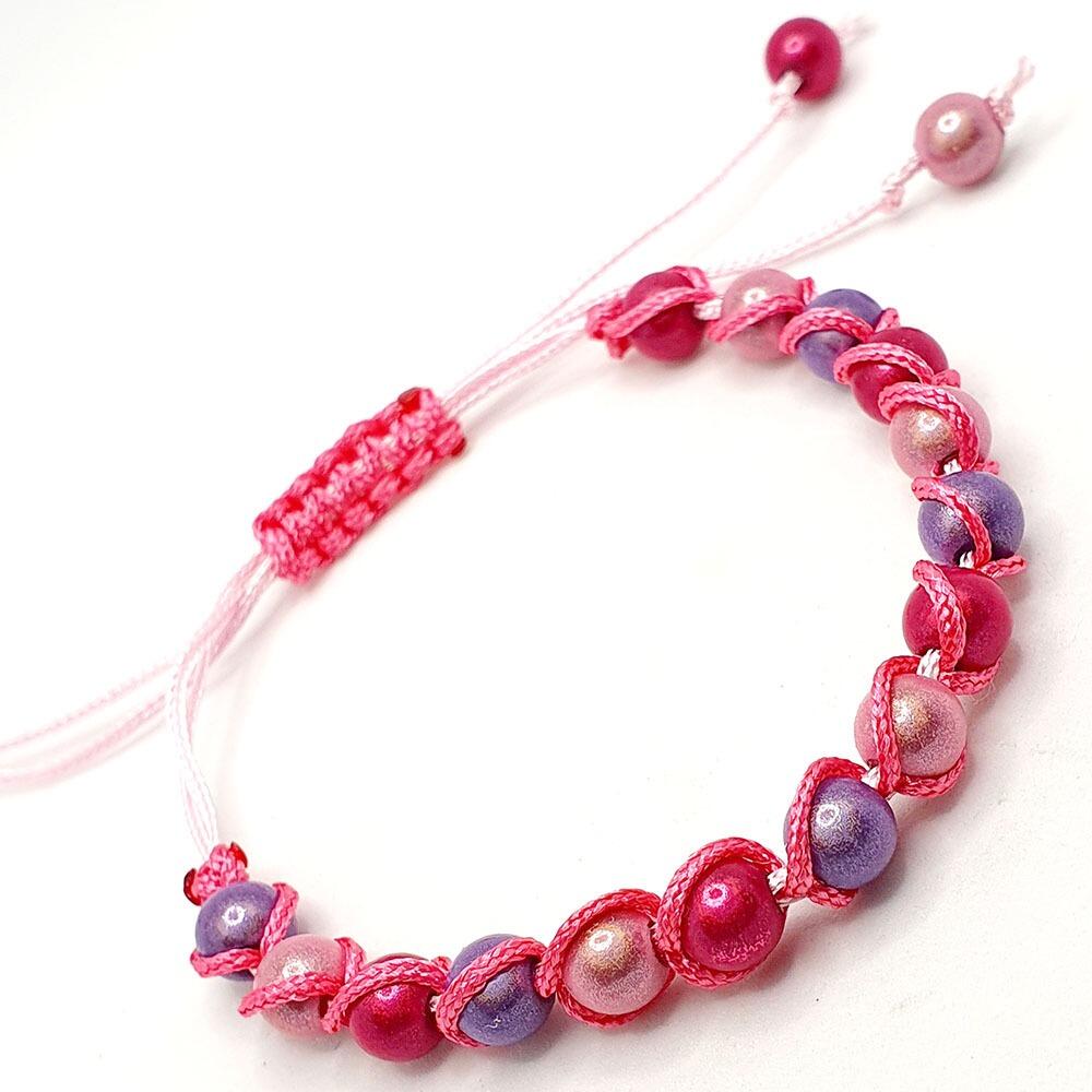 JoJo Macrame Bracelets Makes 7 Summer Flowers bracelet making kit — DIY set with beads and instructions for creating handmade jewelry