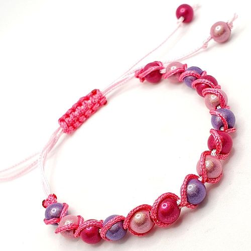 JoJo Macrame Bracelets Makes 7 Summer Flowers bracelet making kit — DIY set with beads and instructions for creating handmade jewelry