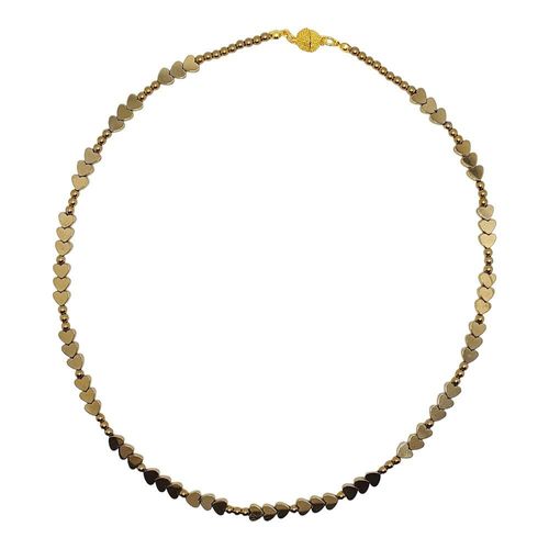 Hematite Heart Jewellery gold jewelry making kit — DIY set with beads and instructions for creating handmade jewelry