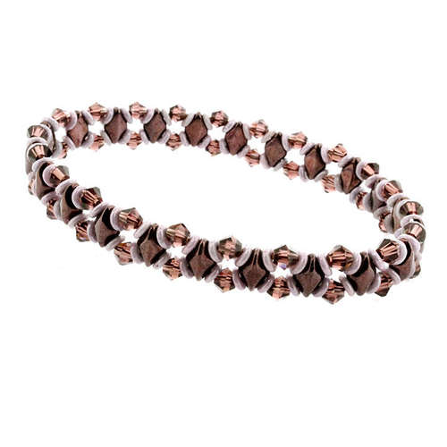 GemDuo Sparkle Bracelets luster amethyst bracelet making kit — DIY set with beads and instructions for creating handmade jewelry