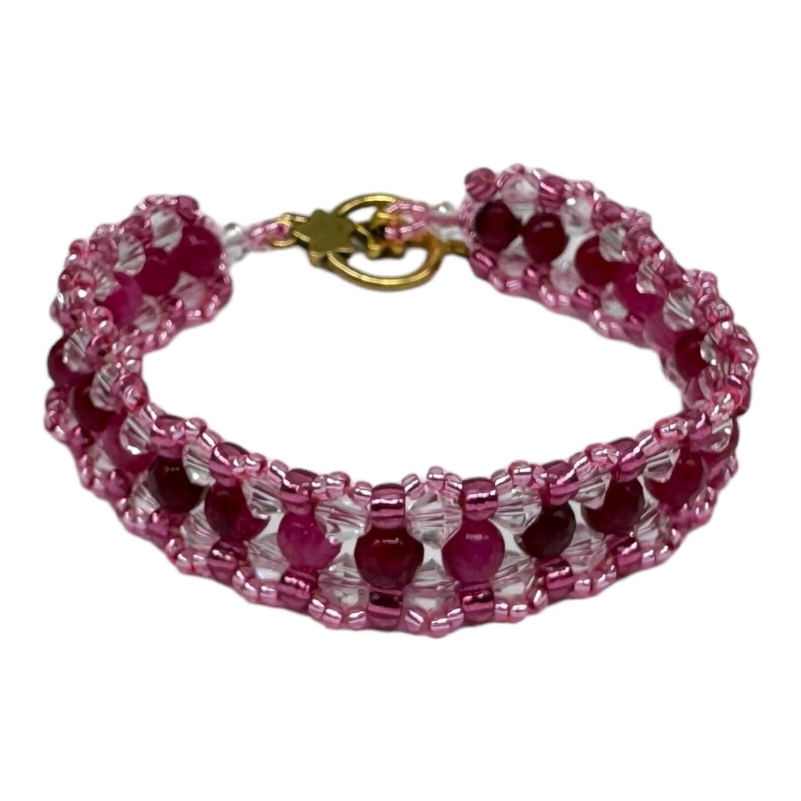 Jocelyn Crystal & Jade Bracelets berries bracelet making kit — DIY set with beads and instructions for creating handmade jewelry