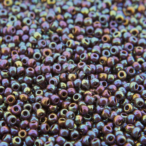 Toho Size 11 Seed Beads 10g - Opaque-Rainbow Oxblood