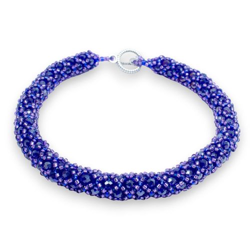 Letizia Crystal Jewellery Makes 2 royal purple jewelry making kit — DIY set with beads and instructions for creating handmade jewelry
