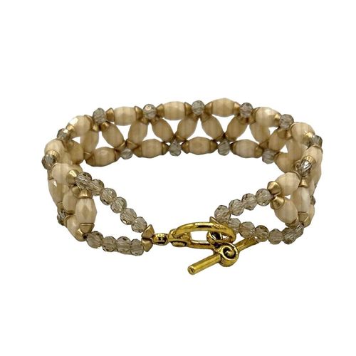 Baros Par Puca Bracelet light gold ceramic bracelet making kit — DIY set with beads and instructions for creating handmade jewelry