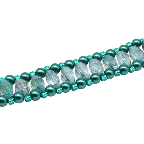 Shannon Rice Bracelet Makes 2 electric green bracelet making kit — DIY set with beads and instructions for creating handmade jewelry
