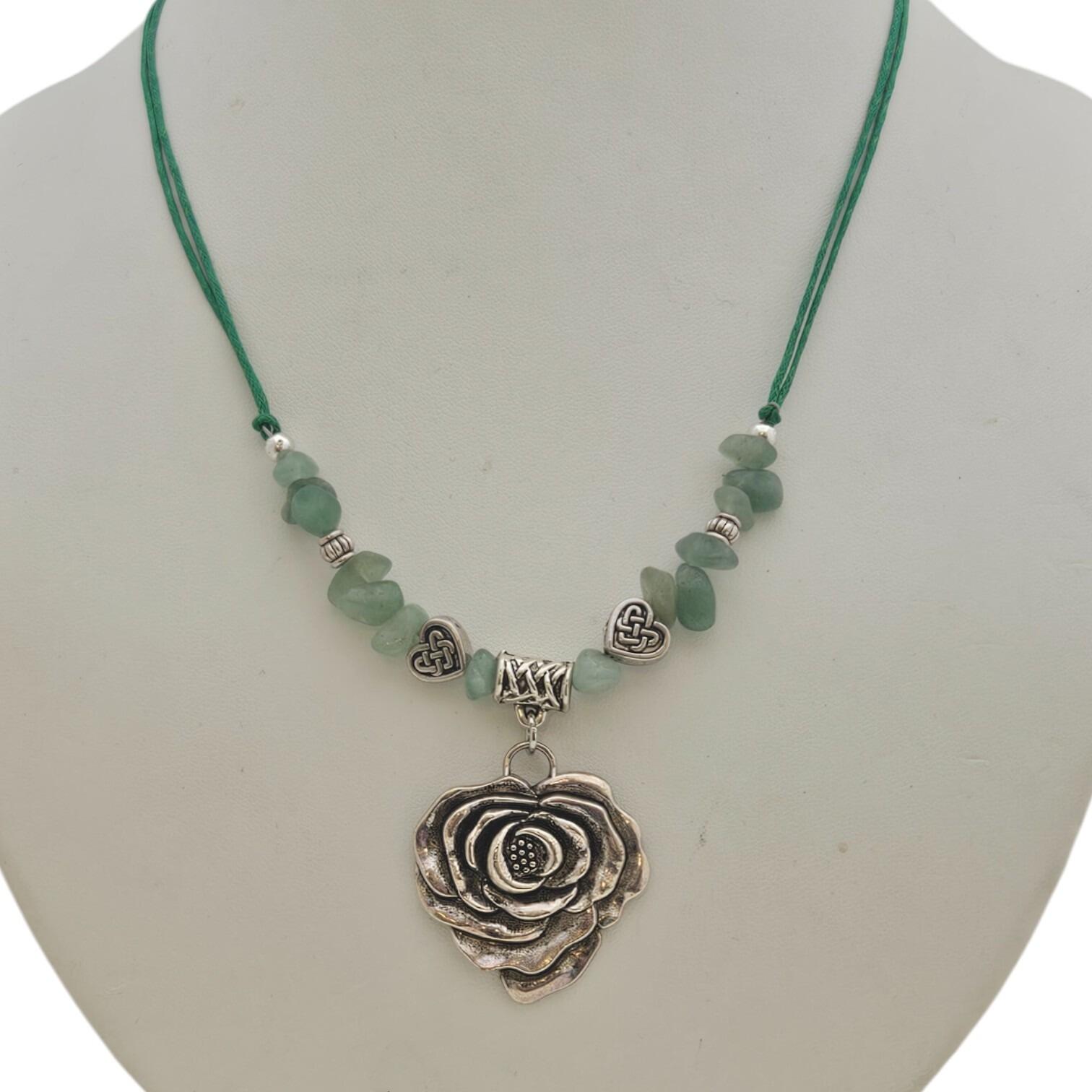 Meadow Gemstone Necklace Makes 3 green aventurine necklace making kit — DIY set with beads and instructions for creating handmade jewelry
