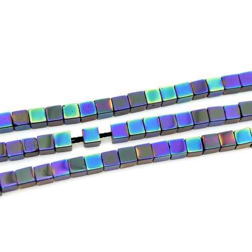 4mm hematite cube — for jewelry making, crafting, and beadwork projects