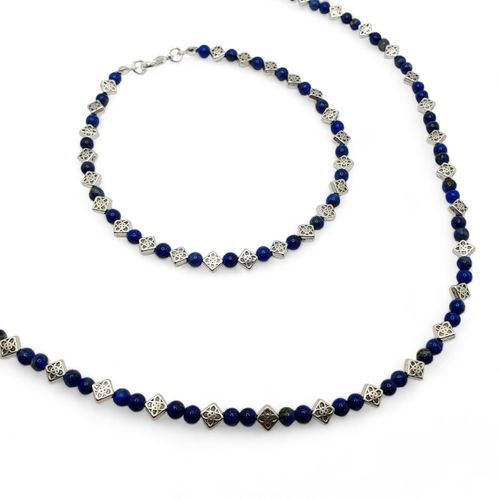 Alma Gemstone Jewellery lapis jewelry making kit — DIY set with beads and instructions for creating handmade jewelry