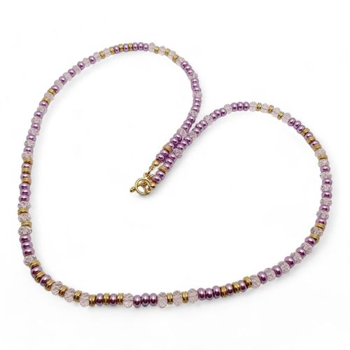 Galina Jewellery Set lilac jewelry making kit — DIY set with beads and instructions for creating handmade jewelry