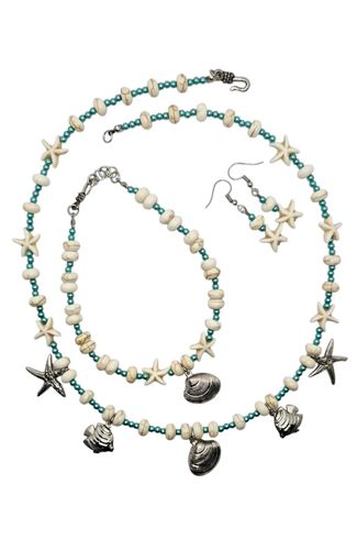 Oceana Jewellery Set white jewelry making kit — DIY set with beads and instructions for creating handmade jewelry