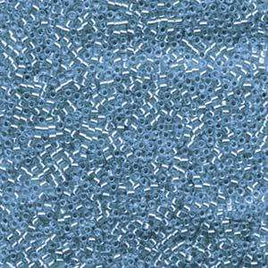 size 11 Miyuki Delica seed beads silver lined ocean blue db1209 5g — 5g pack, premium Japanese cylinder beads perfect for bead weaving, e…