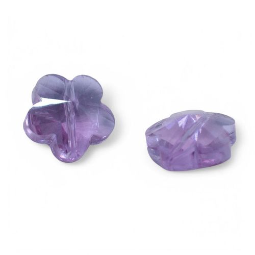 Crystal Flower 14mm 2pc Lilac 2 Pieces for jewellery making