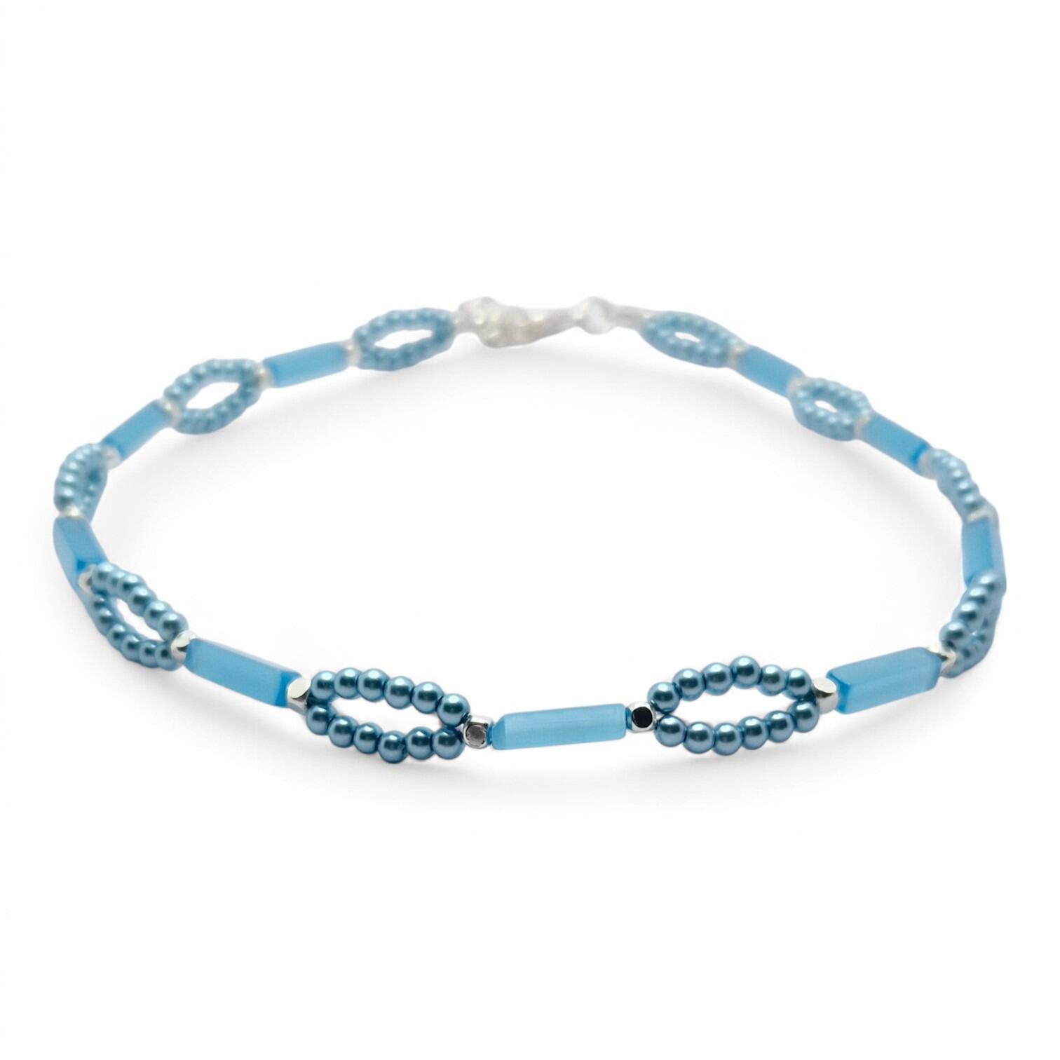 Oonagh Choker Necklace Makes 2 turquoise necklace making kit — DIY set with beads and instructions for creating handmade jewelry